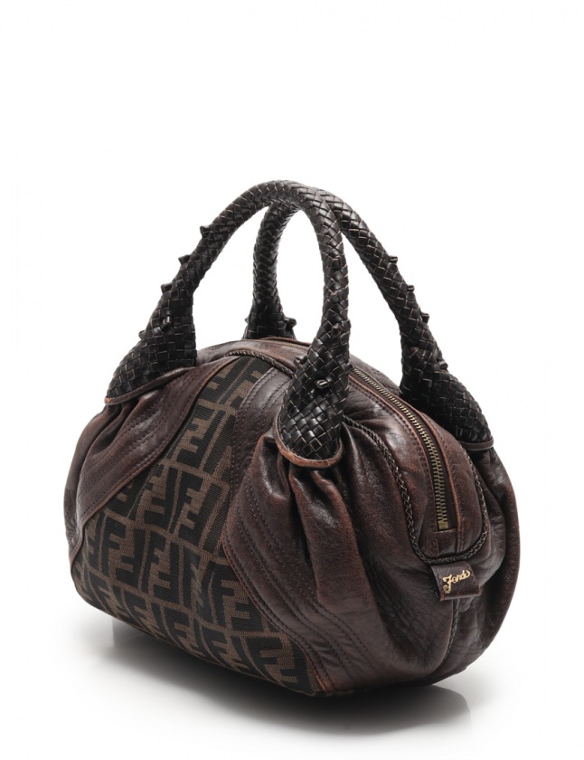 フェンディ FENDI ハンドバッグ ミニスパイバッグ ズッカ柄 ベージュ 