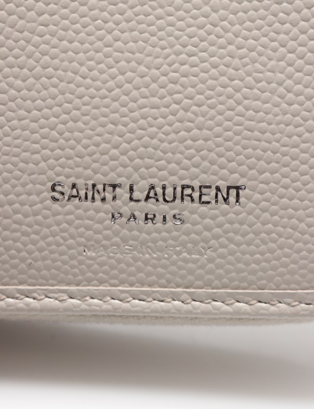 サンローラン Saint Laurent 二つ折り財布 シルバー サンローラン パリ SAINT LAURENT PARIS 二つ折り財布