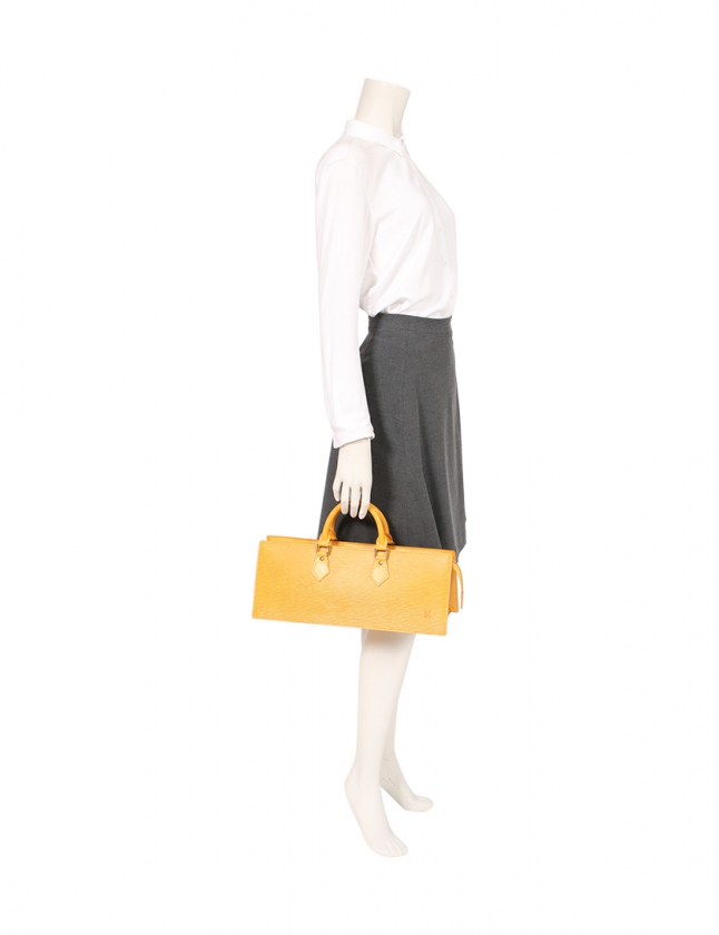 LOUIS VUITTON エピ サックトライアングル ハンドバッグイエロー