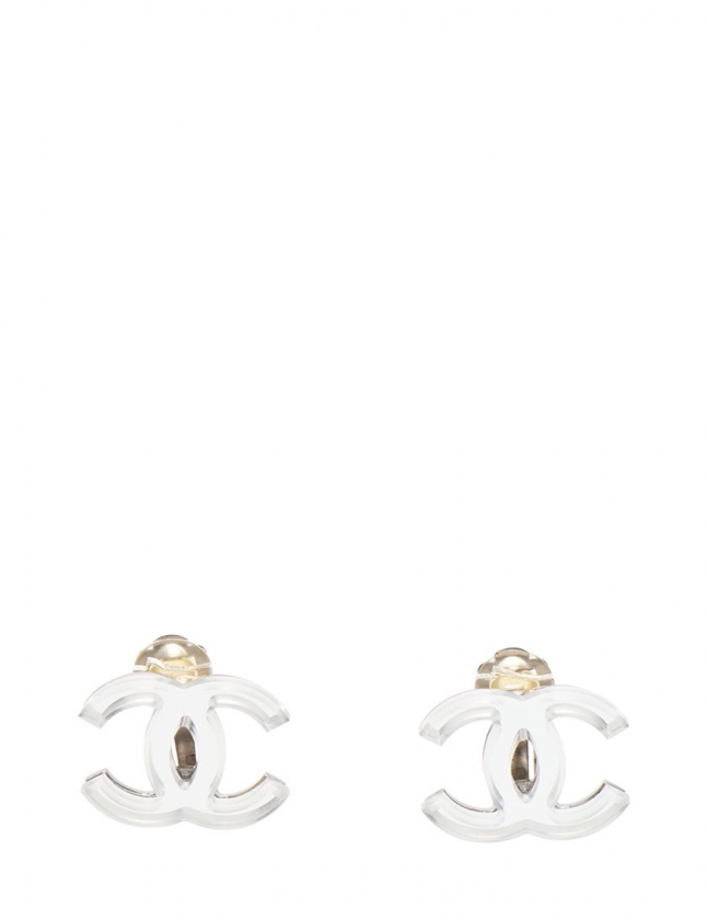 シャネル CHANEL イヤリング ココマーク クリア シルバー アクセサリー  