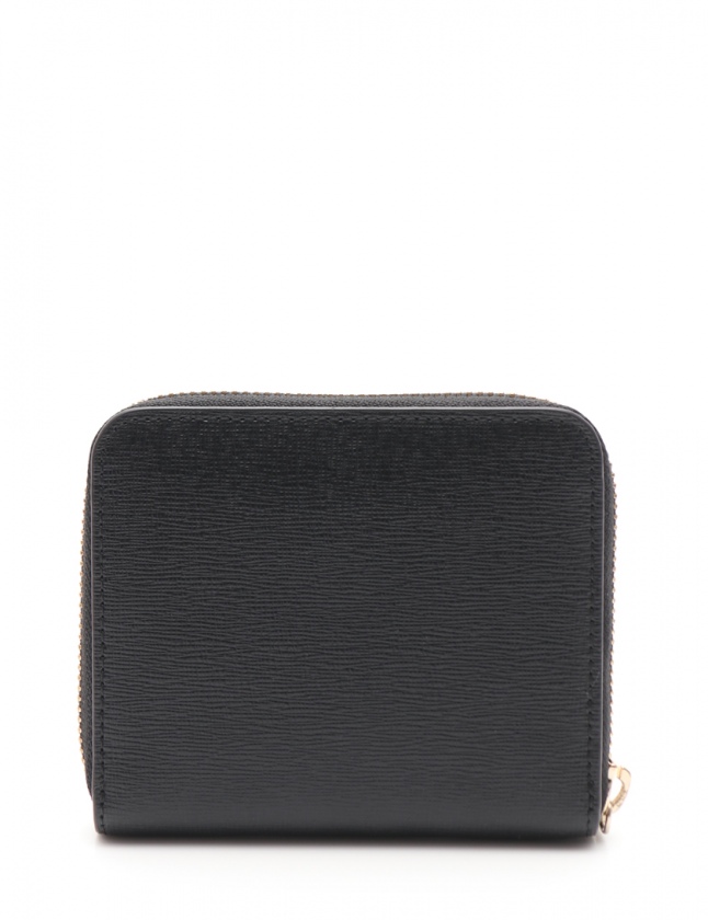 フルラ FURLA ラウンドファスナー二つ折り財布 黒 小物 レザー