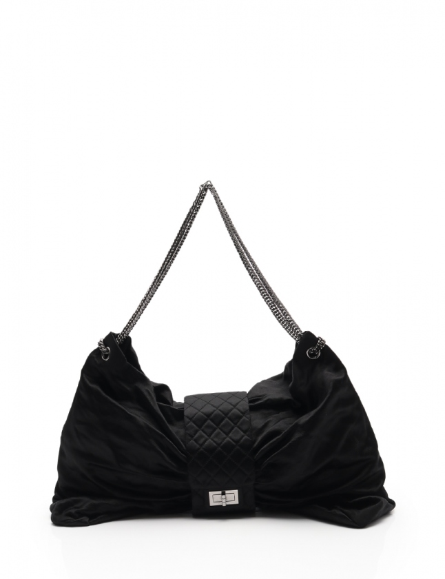 シャネル CHANEL チェーンショルダーバッグ 2.55 マトラッセ 黒 A38447  