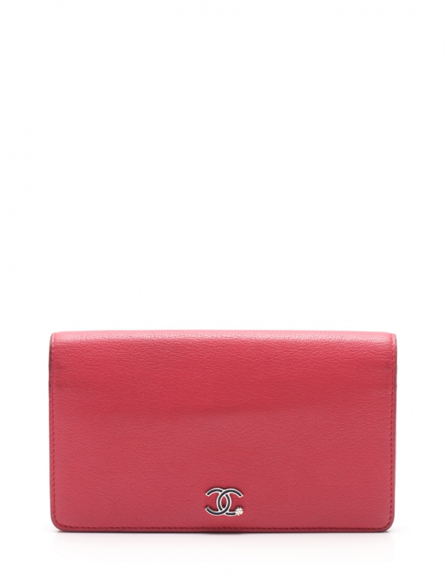 シャネル CHANEL 二つ折り長財布 ココマーク ラッキークローバー 