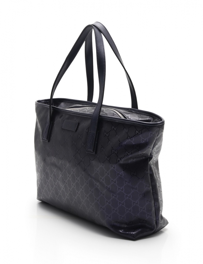 グッチ GUCCI トートバッグ GGインプリメ メタリックネイビー 211137 