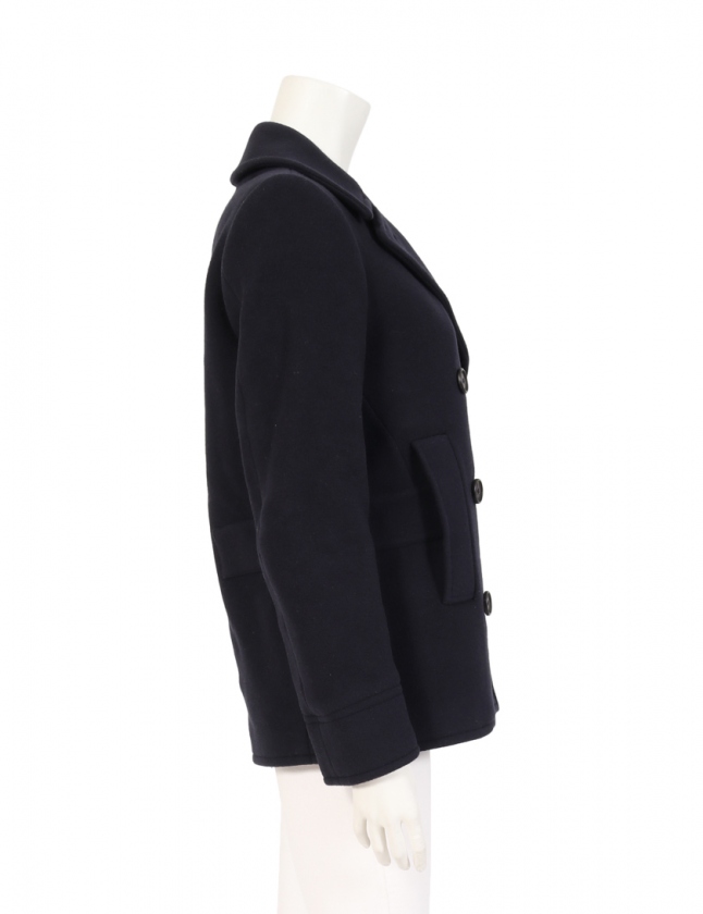 ジバンシィ GIVENCHY Pコート ネイビー 36 アウター 無地 XS ウール  