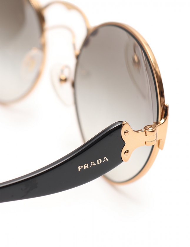 PRADA(プラダ) サングラス美品 - SPR55U ゴールド×ブラウン ティアドロップ 