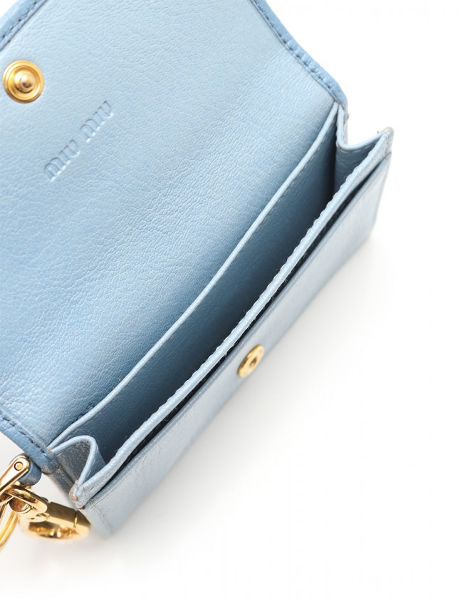 miu miu マドラスカラーレザー カードホルダー 購入時紙袋付き（Miu 