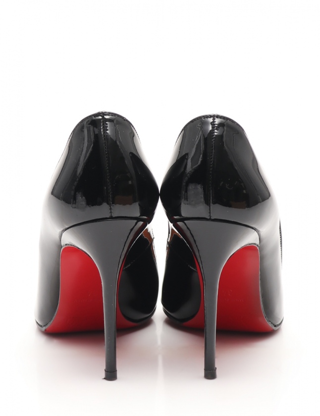 【美品】クリスチャンルブタン DECOLLETE 554 ブラック37.5 Decollete 554 100 BLACK Leather - Shoes - Women - Christian