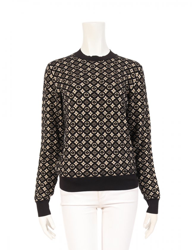 【美品】LOUIS VUITTON ルイヴィトン カシミヤ シルク ニット 美品 ルイヴィトン LOUIS VUITTON カシミヤX ビキューナ ハンドLVエン