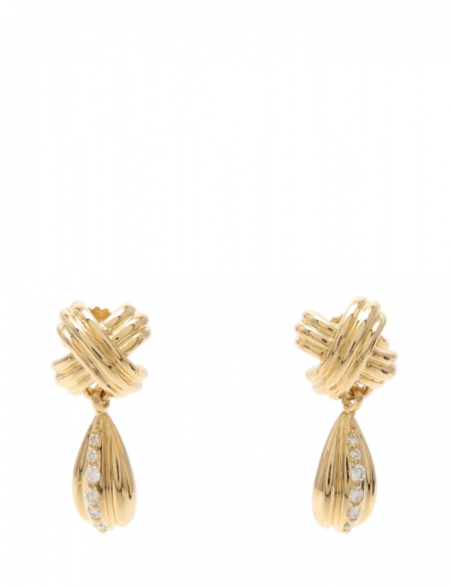 ティファニー TIFFANY & CO. ピアス シグネチャー イエローゴールド 