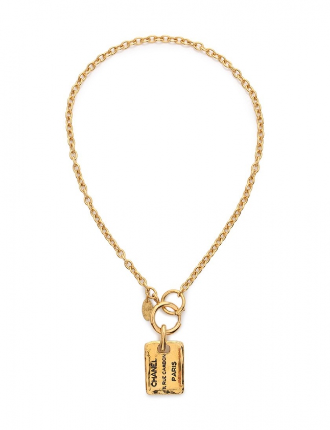 シャネル CHANEL ネックレス カンボンプレート ゴールド アクセサリー 