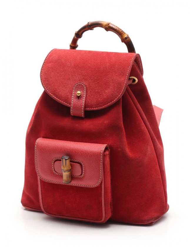 グッチ ナイロンレザー バンブーバックパック 003.1705 GUCCI - グッチ バンブー リュック バックパック 003.1705.0030