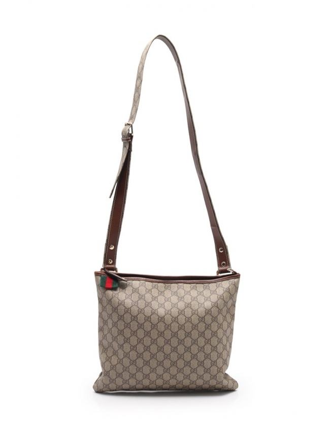 グッチ GUCCI ショルダーバッグ GGスプリーム シェリーライン ベージュ 