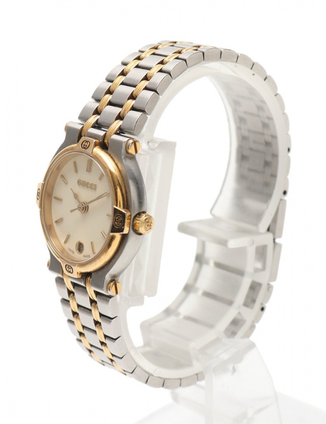 グッチ GUCCI 腕時計 レディース シルバー ゴールド 9000L SS GP