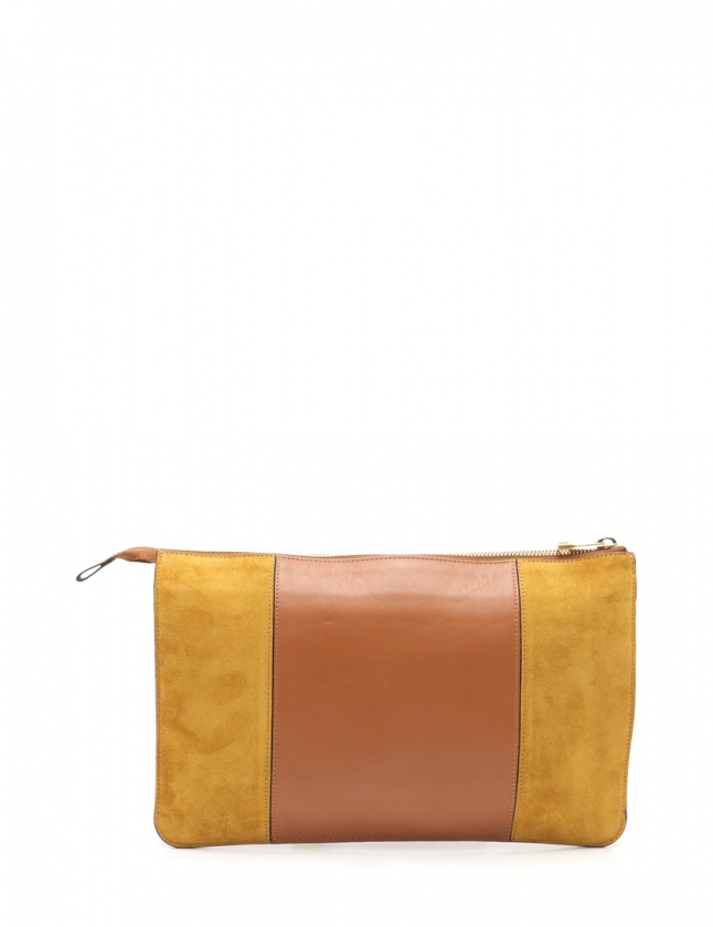 クロエ CHLOE クラッチバッグ カーキ 茶 スエード レザー レディース 