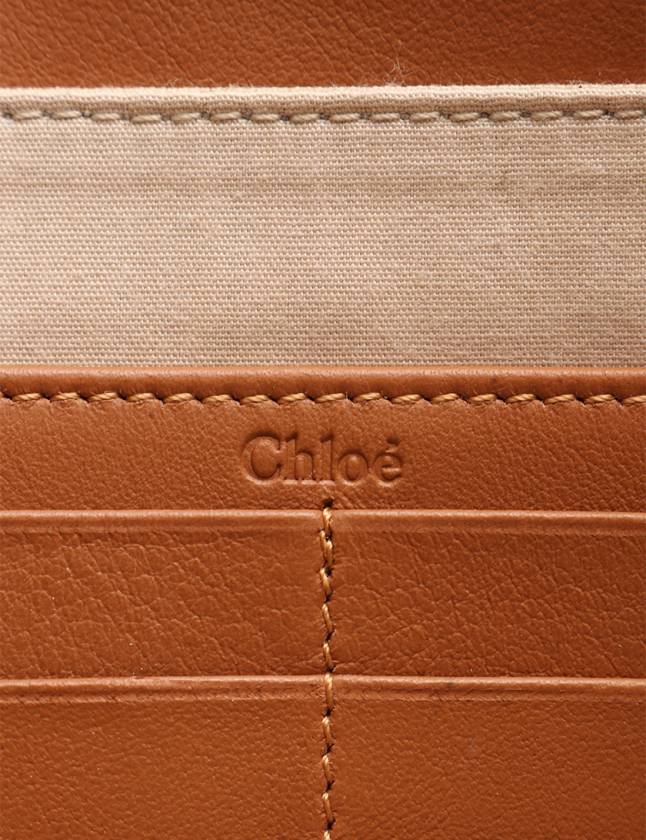 クロエ CHLOE クラッチバッグ カーキ 茶 スエード レザー レディース 