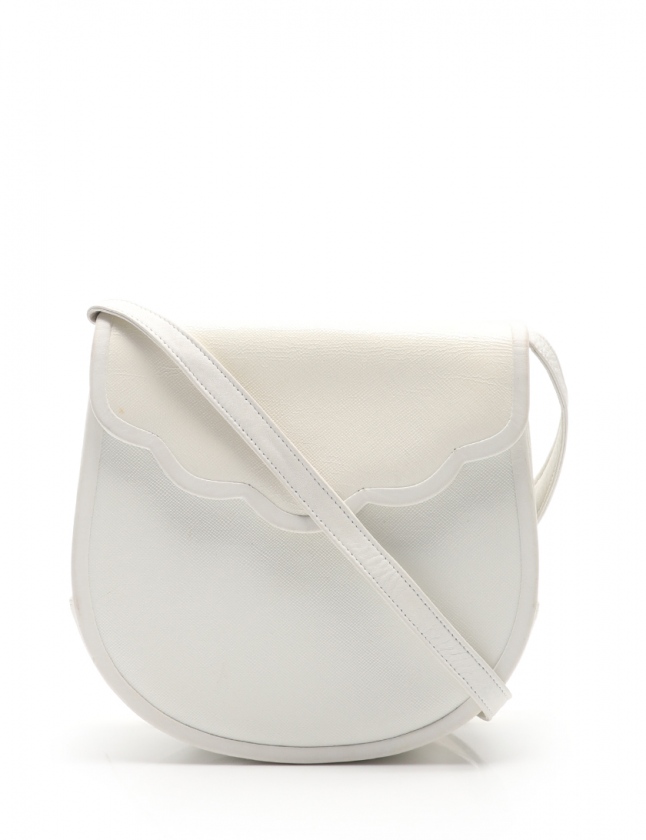 イヴサンローラン YVES SAINT LAURENT ショルダーバッグ 白 レザー 