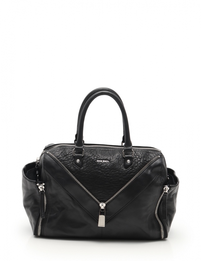 ディーゼル DIESEL ハンドバッグ ショルダーバッグ 黒 レザー 2WAY LE 