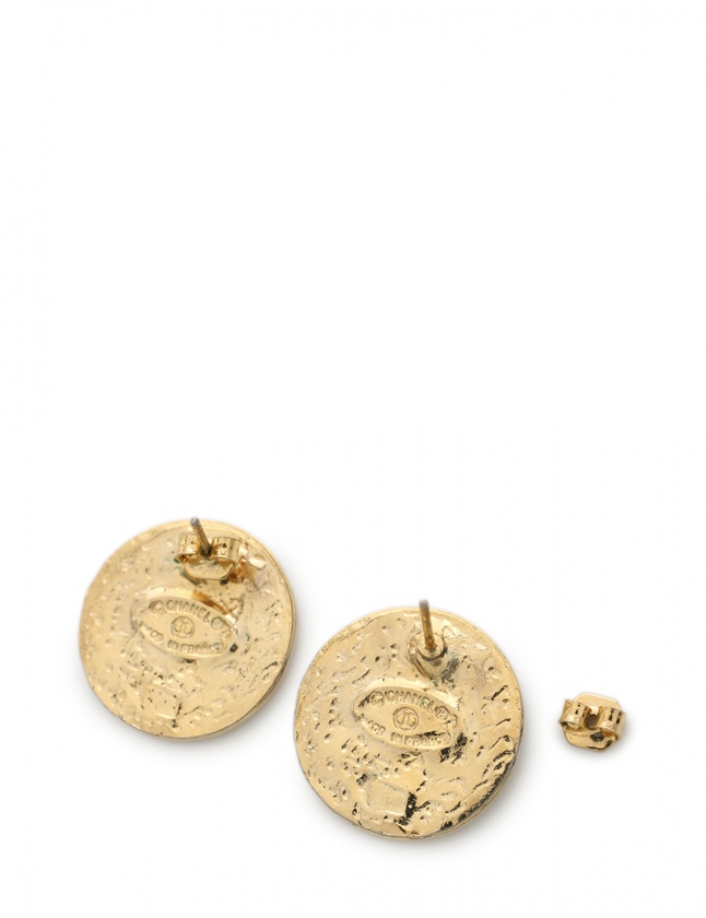 シャネル CHANEL ピアス ココマーク ゴールド 黒 アクセサリー ライン  