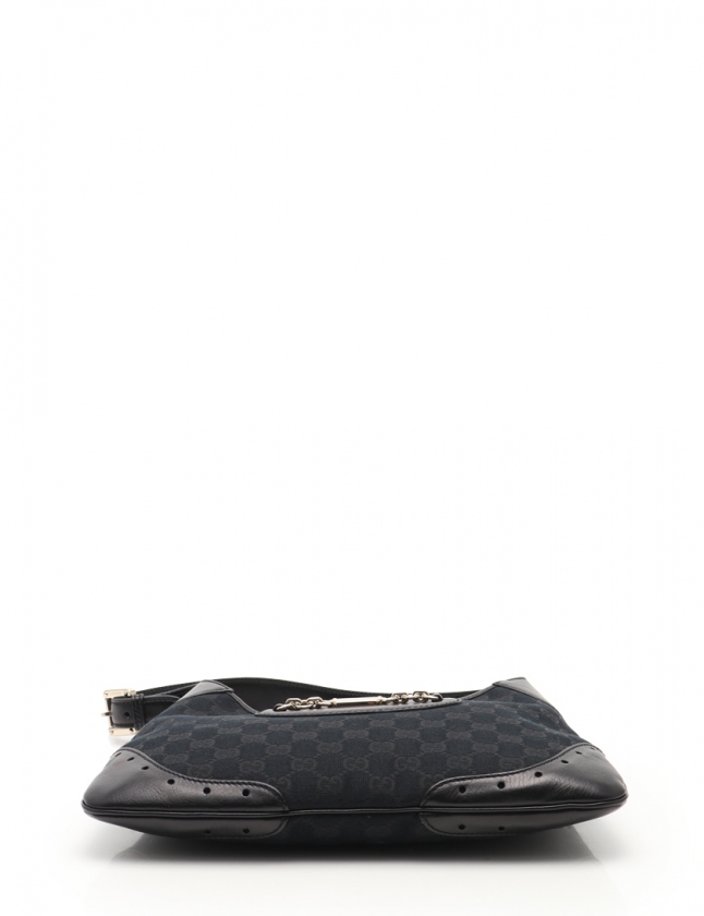 ショルダーバック　黒系 グッチ GUCCI ショルダーバッグ GGキャンバス 黒 145778 キャンバス