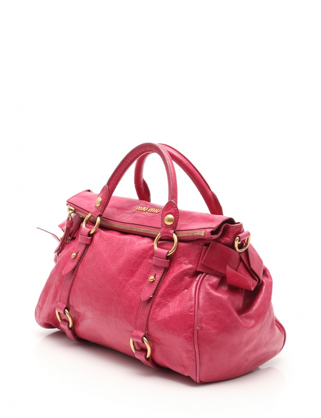 ミュウミュウ miumiu ハンドバッグ ショルダーバッグ ピンクパープル  