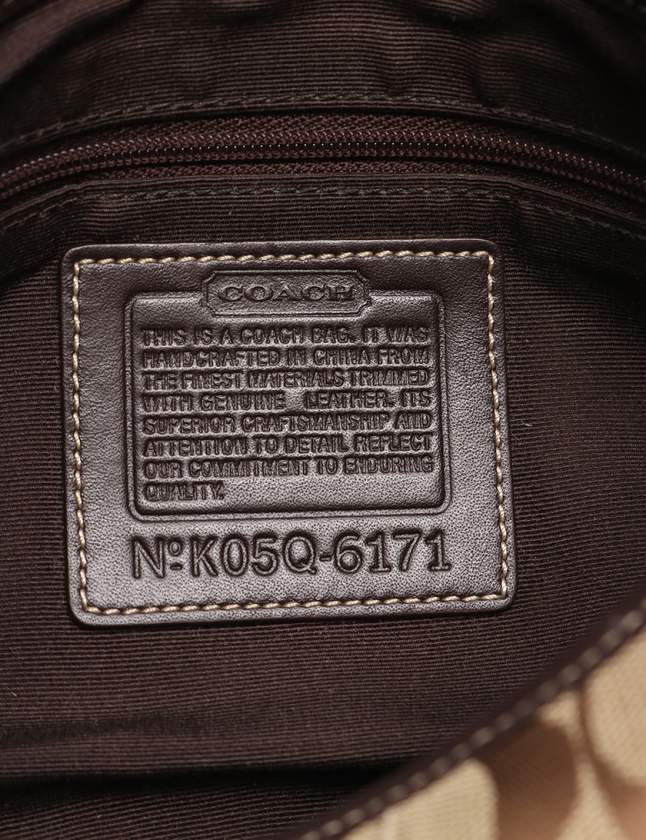 コーチ COACH ワンショルダーバッグ シグネチャー ベージュ 茶 6171 