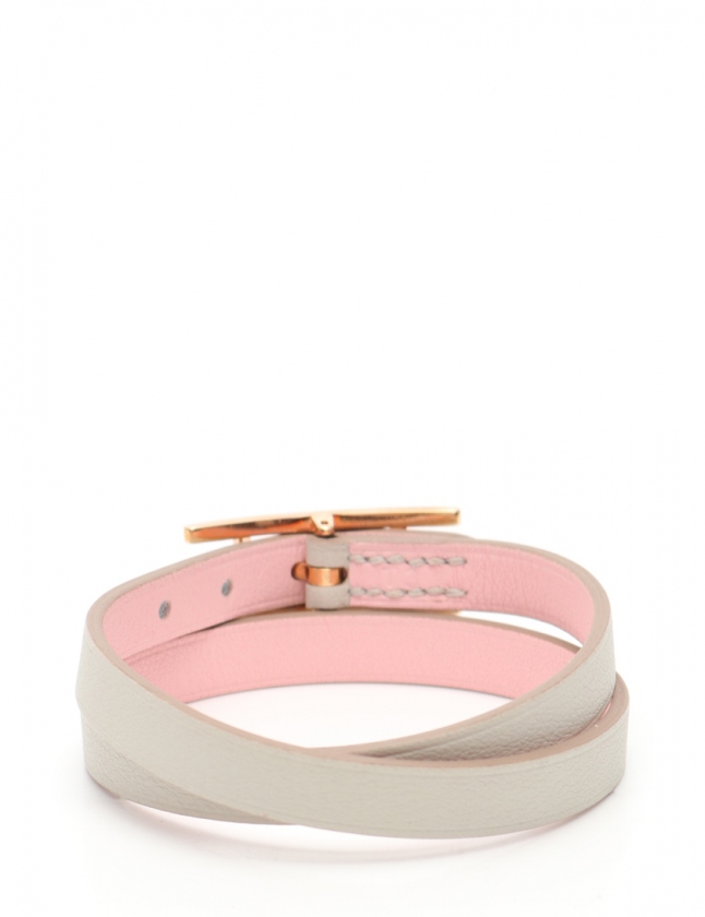 エルメス HERMES ブレスレット ビーアピ ドゥブルトゥール ローズ  