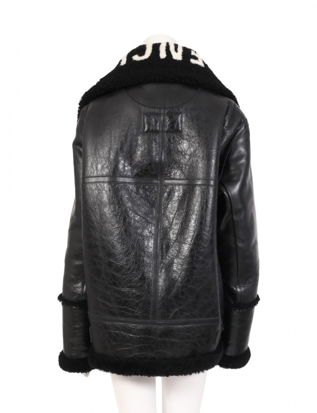 バレンシアガ BALENCIAGA ボンバージャケット ボンバルディア 黒 白 40