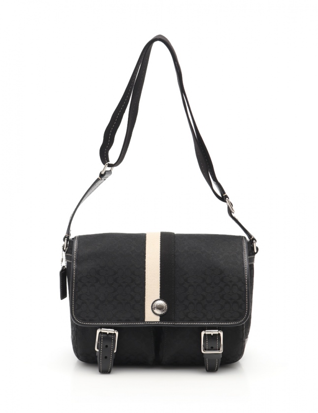 コーチ COACH ショルダーバッグ ミニシグネチャー 黒 F70182 