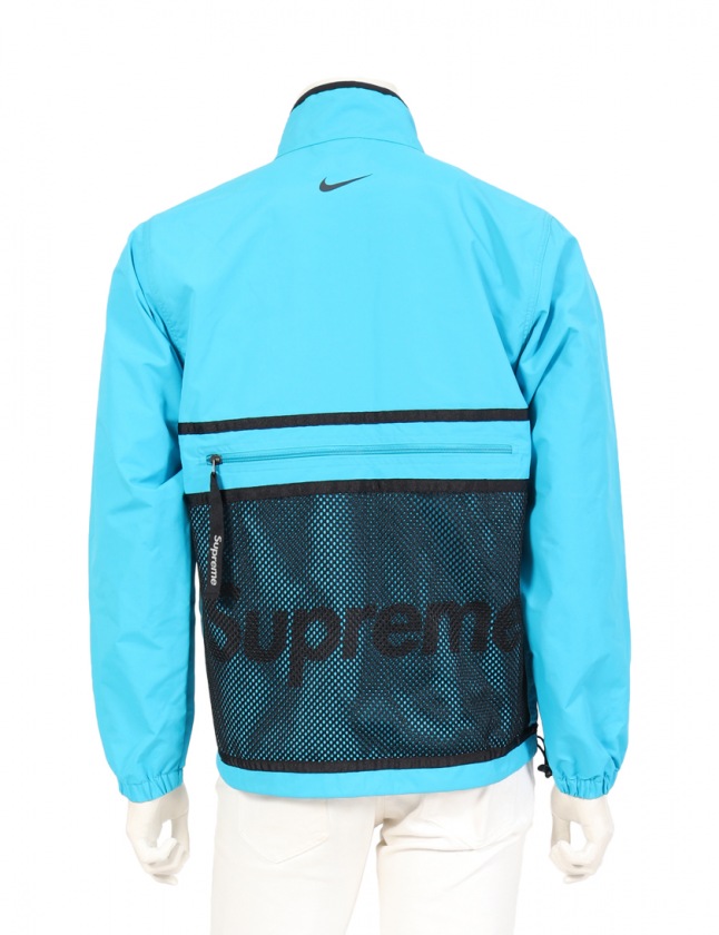 シュプリーム SUPREME ジャケット 水色 黒 S アウター ナイロン
