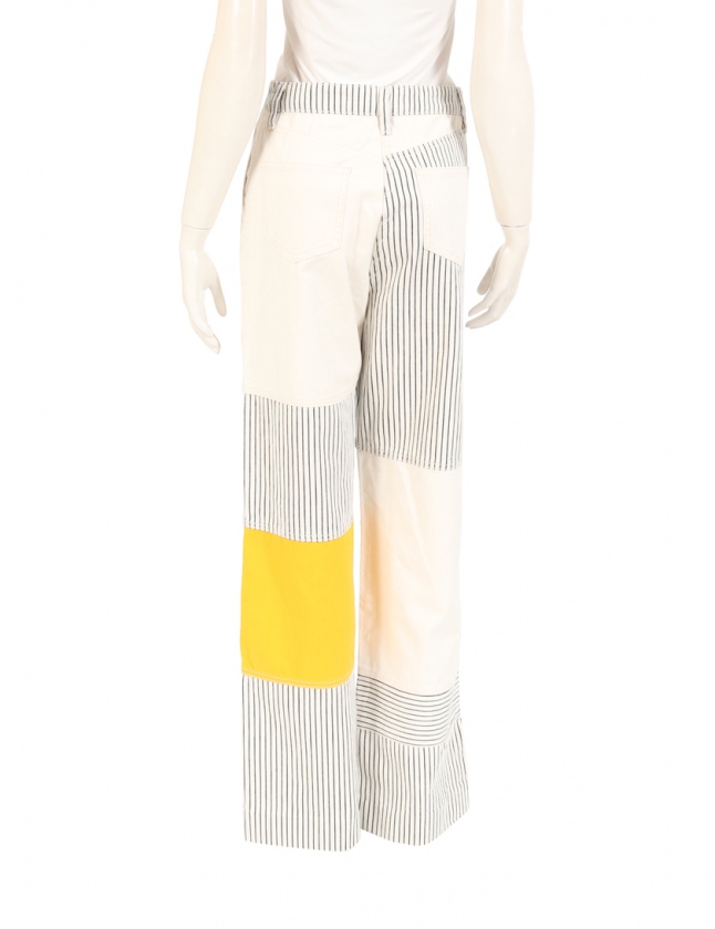 トリーバーチ TORY BURCH ワイドパンツ アイボリー 黄 25インチ 