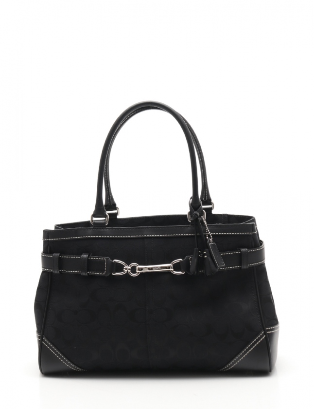 コーチ COACH トートバッグ シグネチャーキャリーオール 黒 F08K07 