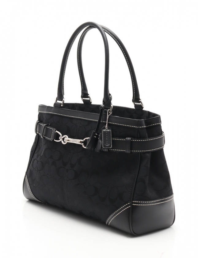 コーチ COACH トートバッグ シグネチャーキャリーオール 黒 F08K07 