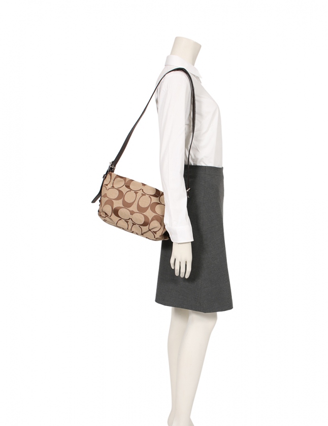 コーチ COACH ショルダーバッグ シグネチャー ベージュ F15068