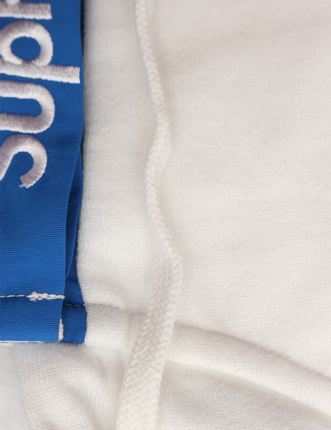 シュプリーム SUPREME パーカー 白 青 XL トップス 無地 16SS Contrast  