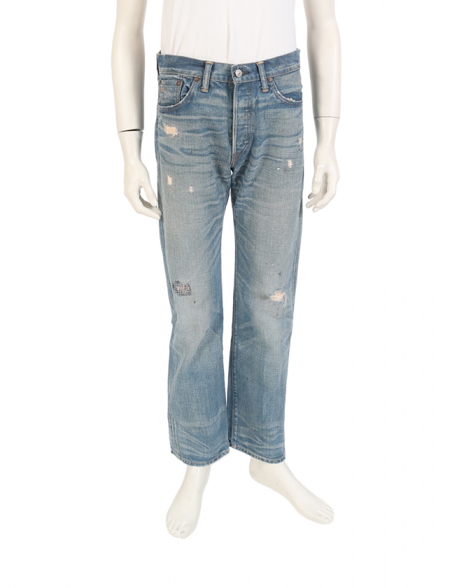 ダブルアールエル RRL デニムパンツ 水色 30インチ ボトムス R144RB07 