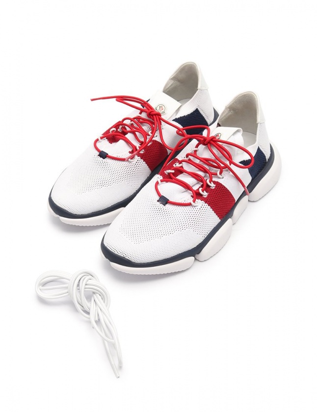 モンクレール MONCLER スニーカー バブル 白 青 赤 43.5 シューズ 28.5 