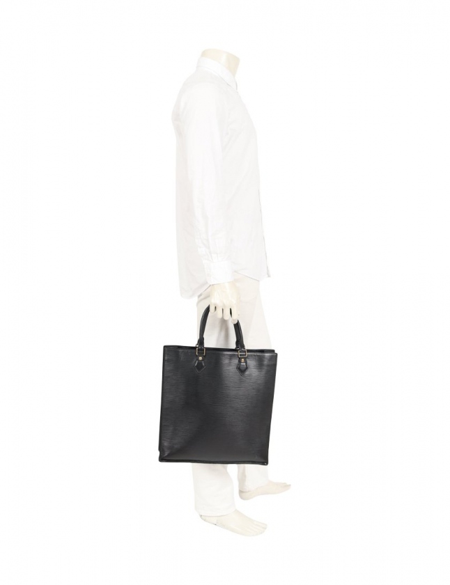 ルイヴィトン LOUIS VUITTON トートバッグ サックプラ エピ ノワール 