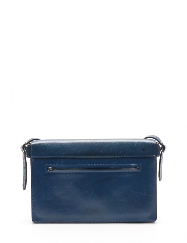 セリーヌ CELINE ショルダーバッグ ダイヤモンドクラッチ 青 スエード 