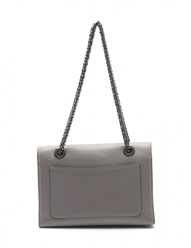 コーチ COACH チェーンショルダーバッグ パーカー グレー 26849 