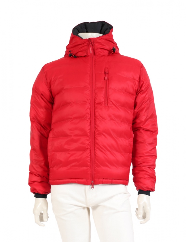 カナダグース Canada Goose ダウンジャケット Lodge Hoody 赤 S P アウター ワンポイント 5055m ナイロン メンズ 114 ベクトルパーク