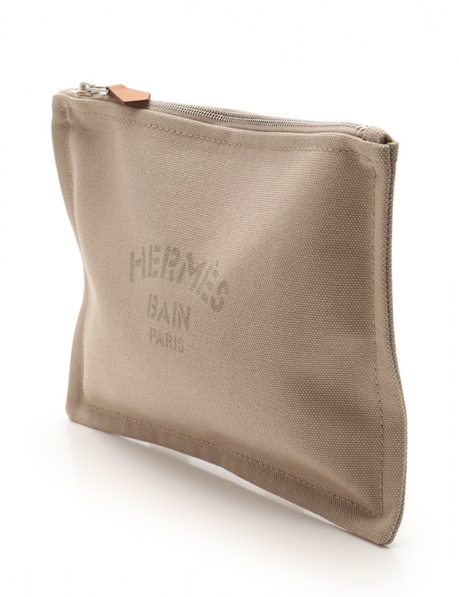 エルメス HERMES フラットポーチ ヨッティングPM ベージュ 小物 