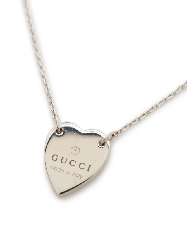 グッチ GUCCI ネックレス Gucciトレードマーク刻印ハート