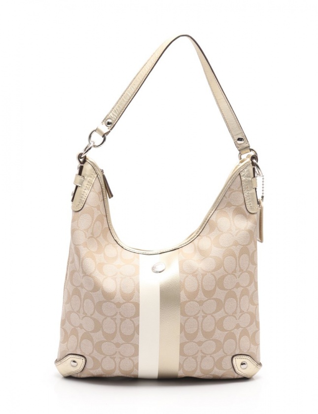 コーチ COACH ショルダーバッグ ヘリテージストライプ シグネチャー