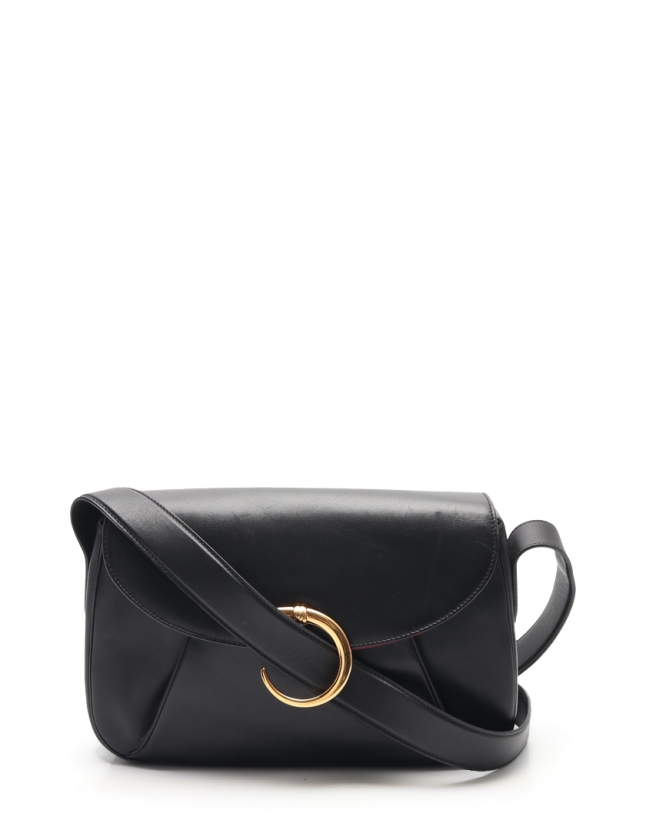 最終値下げ【Cartier】カルティエ/メッセンジャーバッグ/レザー/黒/超  