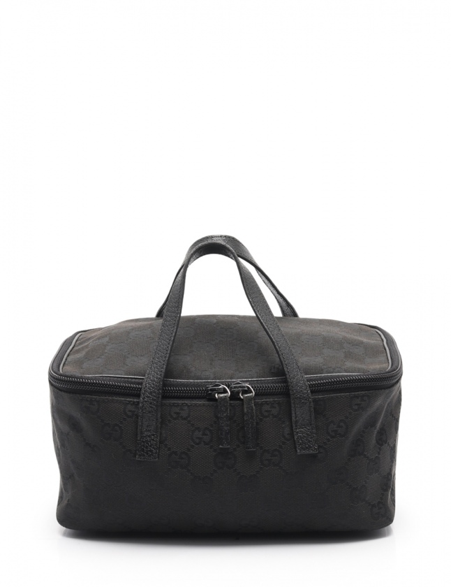 グッチ GUCCI ハンドバッグ GGキャンバス バニティバッグ 黒 124540