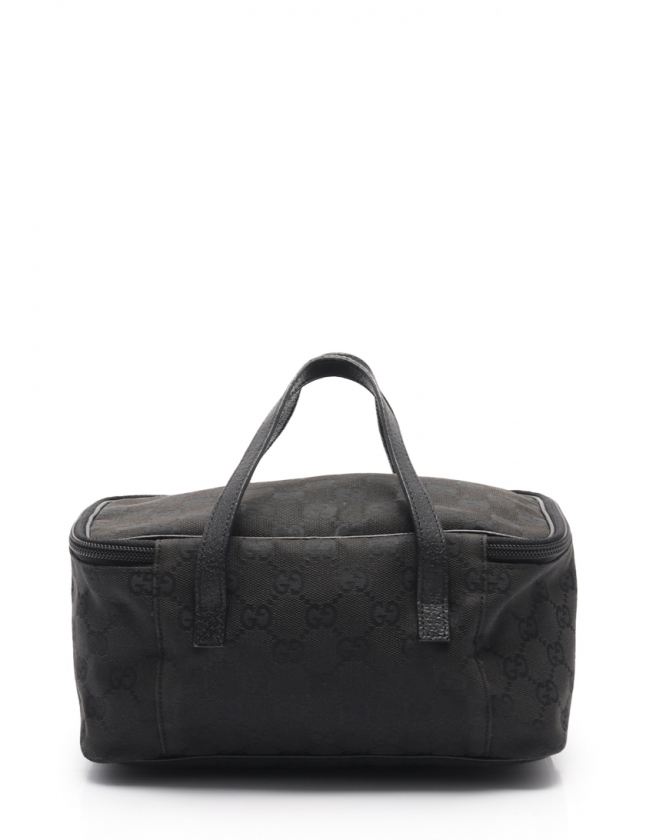 グッチ GUCCI ハンドバッグ GGキャンバス バニティバッグ 黒 124540