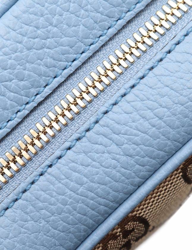 グッチ GUCCI ショルダーバッグ GGキャンバス ベージュ 水色 449413 