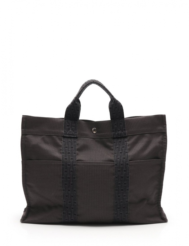 エルメス HERMES トートバッグ エールラインMM グレー ナイロン