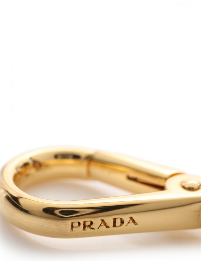 プラダ PRADA バッグチャーム ロゴ ピンク ゴールド 小物 キーリング プラダ PRADA バッグチャーム ロゴ ピンク ゴールド 小物 レザー